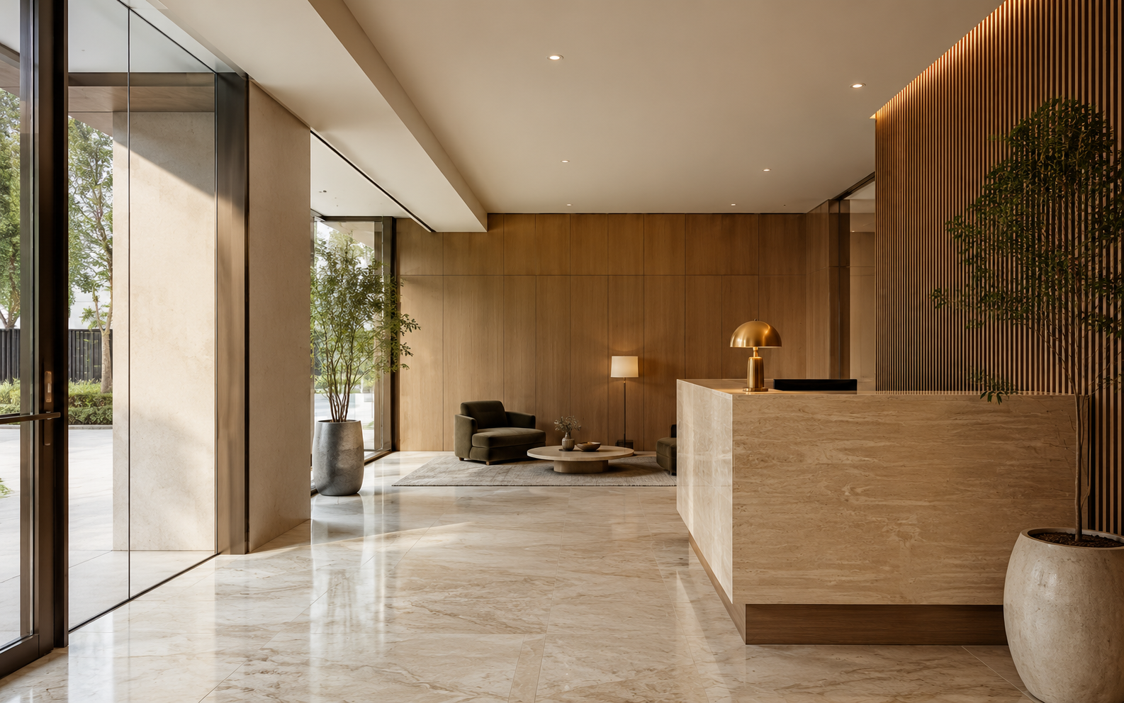 Seguros para condominios y edificios OPC — lobby residencial
